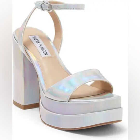 NWOT Steve Madden warped platform sandal size 9.5 - Picture 1 of 6